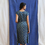 Ajrakh Cap Sleeve Midi Dress