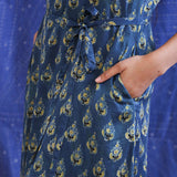 Ajrakh Cap Sleeve Midi Dress