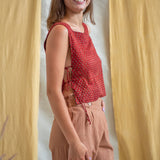 Ajrakh Tank Tie Top