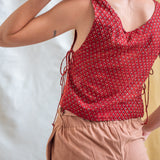 Ajrakh Tank Tie Top