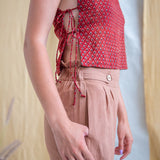 Ajrakh Tank Tie Top
