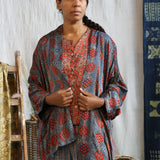Ajrakh Silk Kimono
