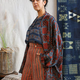 Ajrakh Silk Kimono