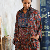Ajrakh Silk Kimono