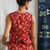 Ajrakh Vest Top