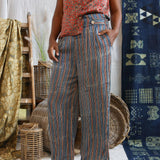 Ajrakh Button Pants