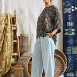 Ajrakh Half Sleeve Top