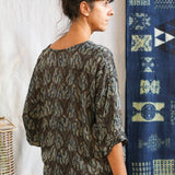 Ajrakh Half Sleeve Top