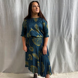 Ajrakh Midi Wrap Skirt