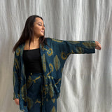 Ajrakh Silk Kimono