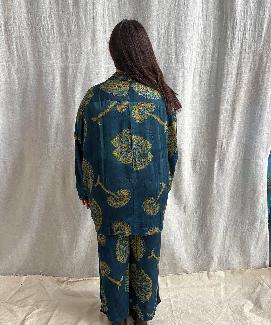 Ajrakh Silk Kimono
