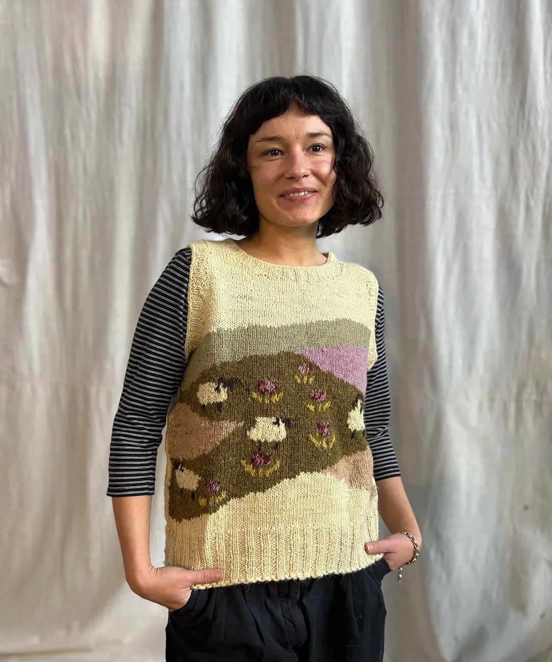 Handknitted Sheep Vest