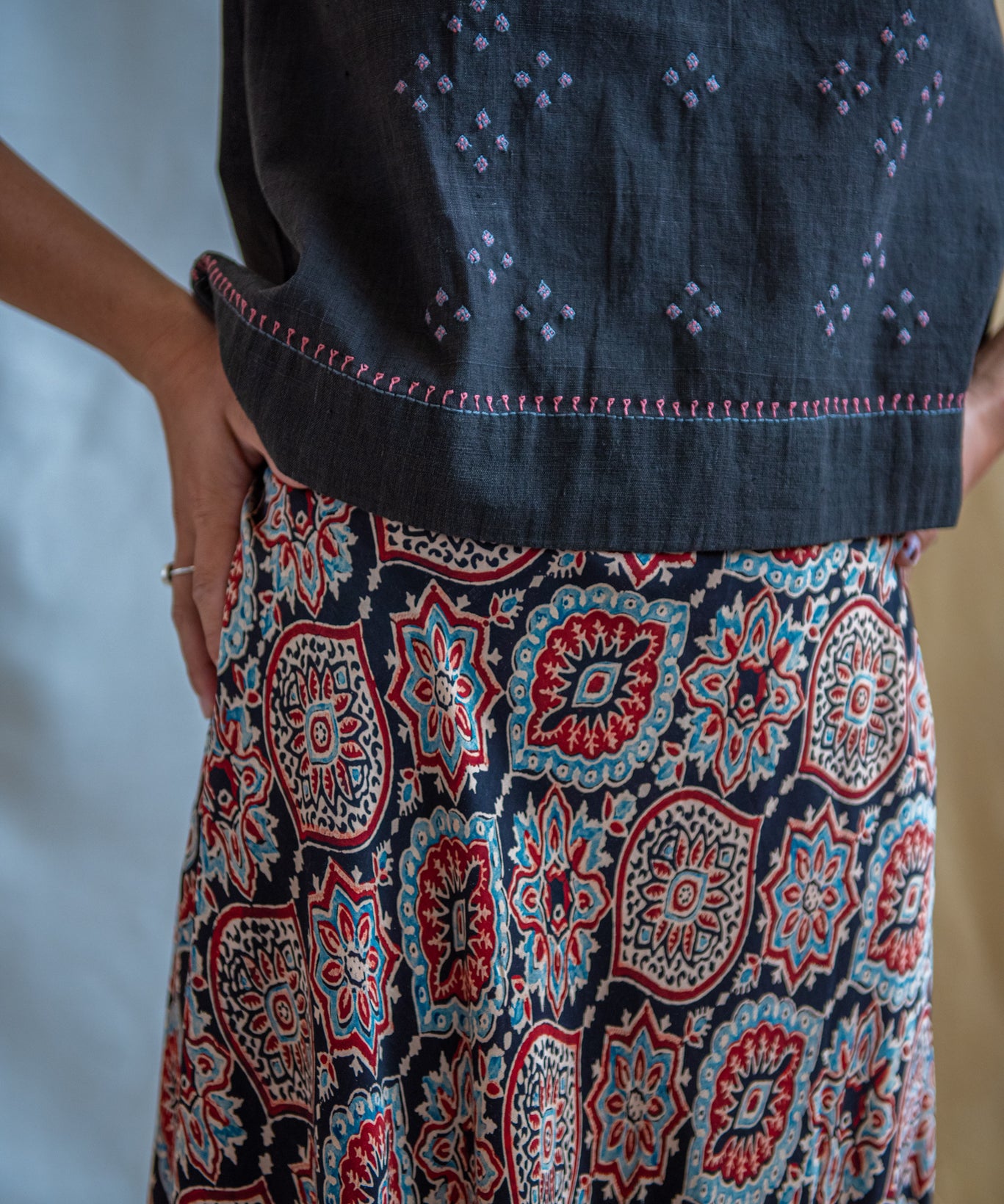 Ajrakh Maxi Wrap Skirt
