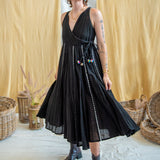 Blue Mormon Wrap Dress