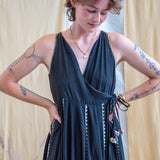 Blue Mormon Wrap Dress