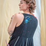 Blue Mormon Wrap Dress