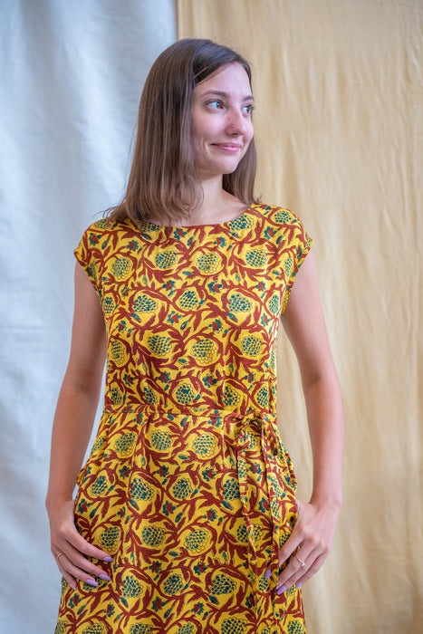 Cap Sleeve Silk Modal - Yellow