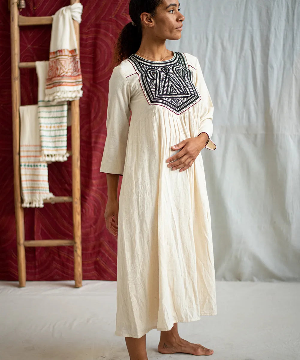 Black Kala Embroidered Dress