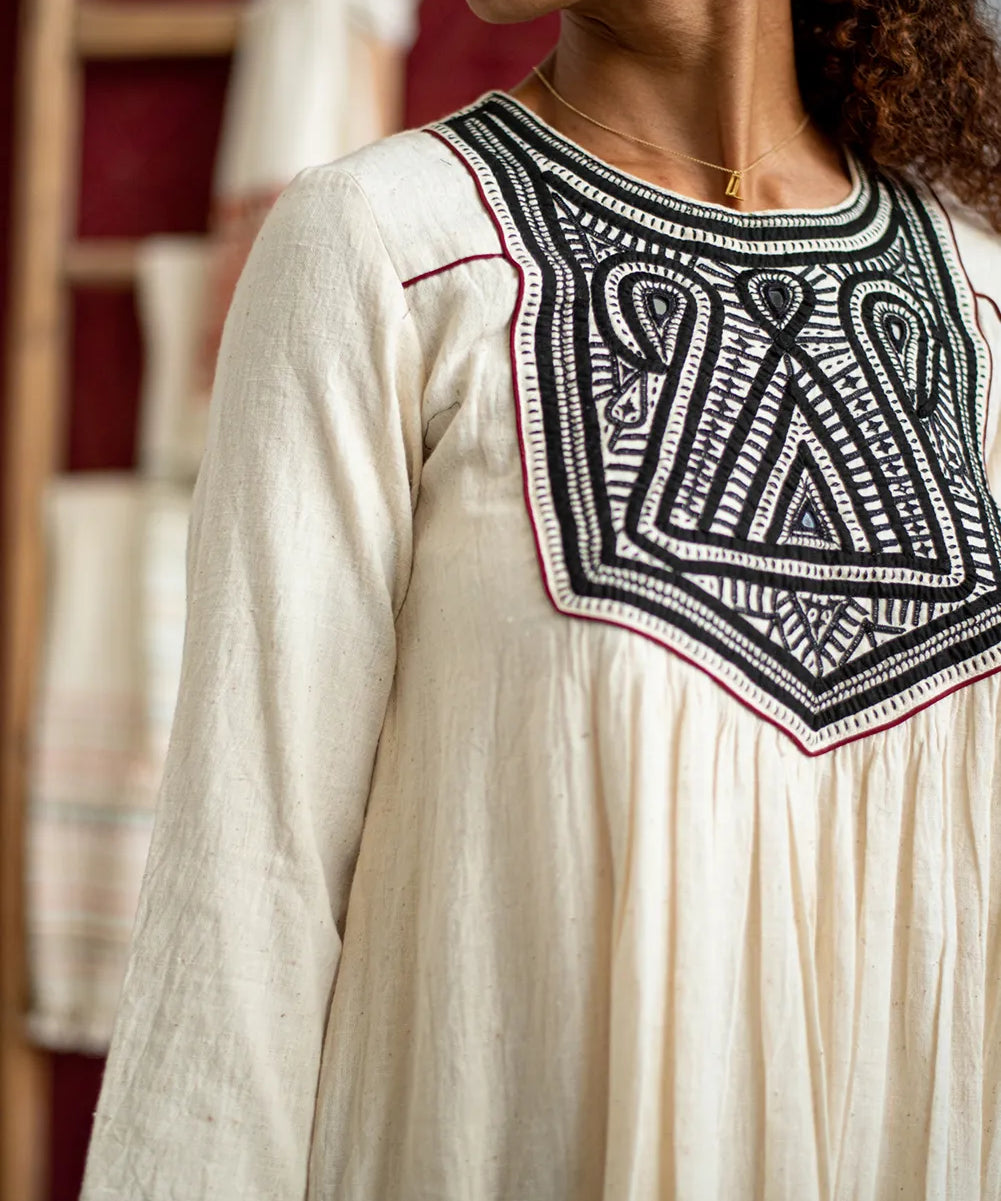 Black Kala Embroidered Dress