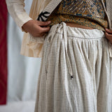 Small Check Kala Cotton Drawstring Skirt