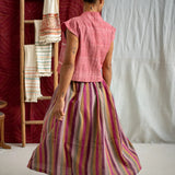 Kala Cotton Stripe Drawstring Skirt