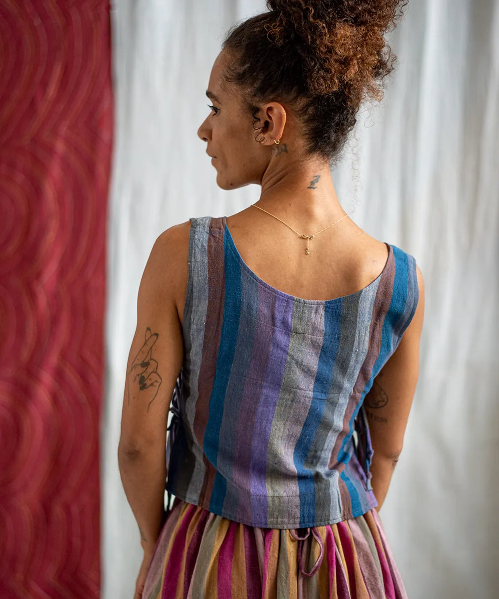 Appliqué Patch Tank Tie Top