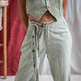 High Waist Tie Pants