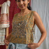Appliqué Patch Tank Tie Top