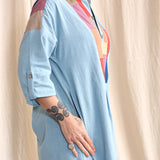 Collared Patchwork Dress