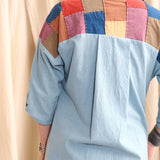 Collared Patchwork Dress