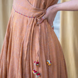 Voile & Cotton Wrap Dress