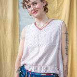 Embroidered Tank Blouse