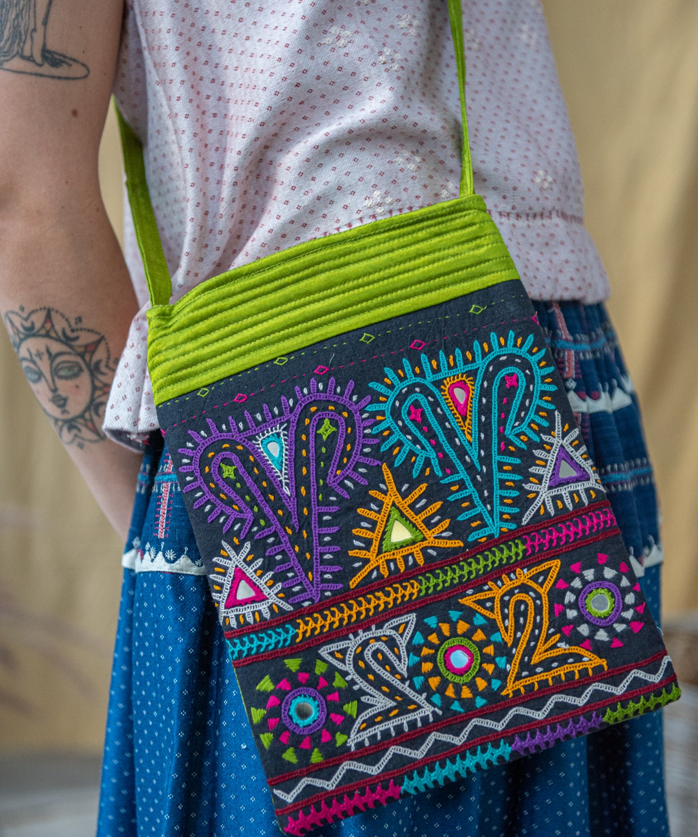 Embroidered Rabari Crossbody Bag