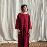 Hand Embroidered Plum Dress