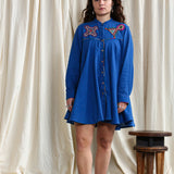 Embroidered Shirt Dress