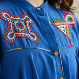 Embroidered Shirt Dress