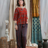 Ajrakh Half Sleeve Top