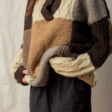 Mosaic Patchwork Collared Jumper