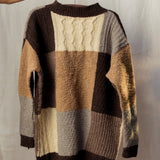 Mosaic Patchwork Collared Jumper