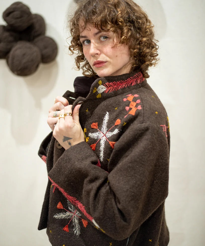 Tara Short Embroidered Jacket