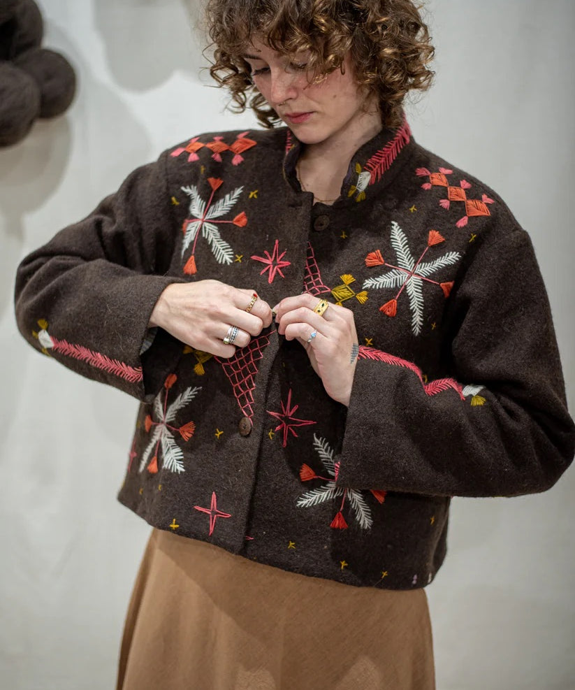 Tara Short Embroidered Jacket
