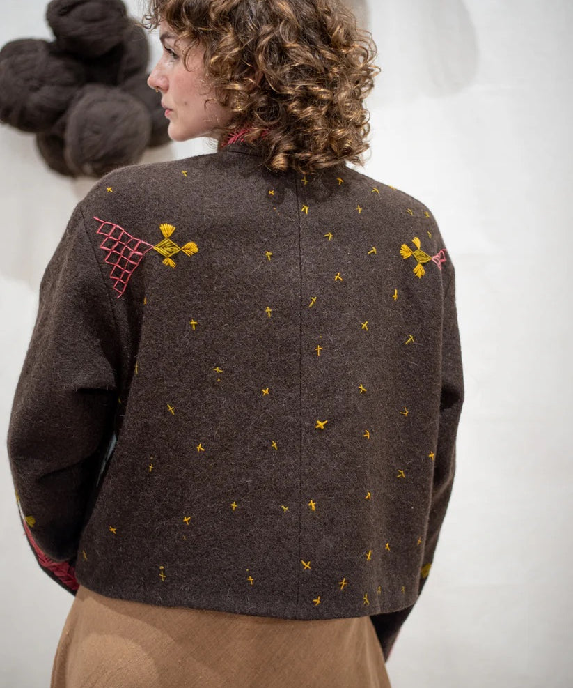 Tara Short Embroidered Jacket