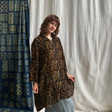 Ajrakh Velvet Oversized Shirt