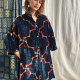 Ajrakh Velvet Oversized Shirt
