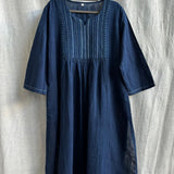 Hand Embroidered Flowers Dress