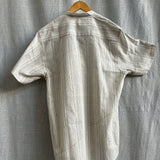 Men Banned Collar Short Shirt