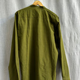 Men Banned Collar Long Shirt