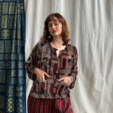 Ajrakh Velvet Button Jacket