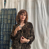Ajrakh Velvet Button Jacket