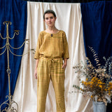 Mixed Weave Drawstring Pants